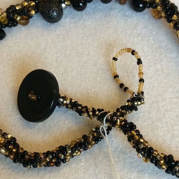 FINAL SALE PRICE CL Designs Ultra Embellished Blk/Gld Necklace - Picture 7 of 7